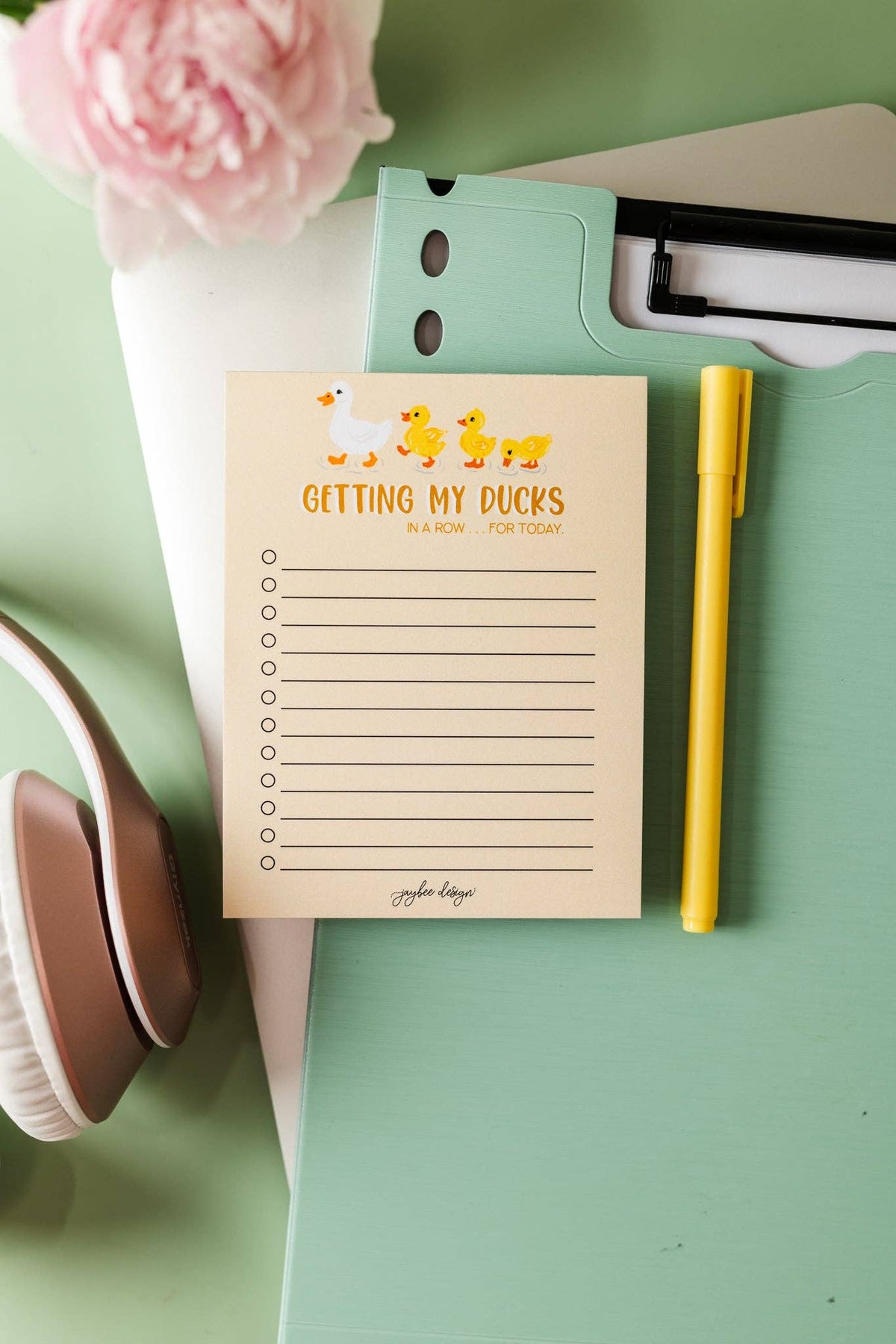 Getting My Ducks In A Row For Today - Notepad
