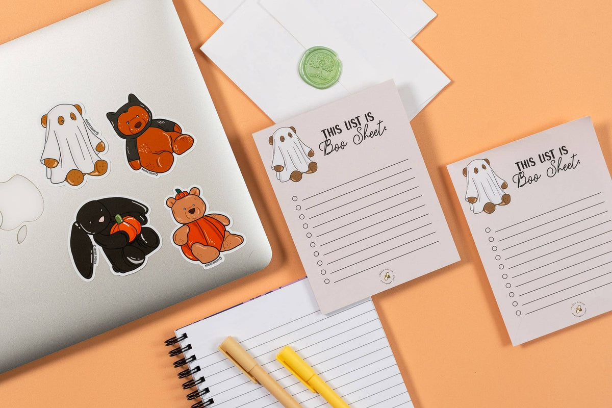 This List Is Boo Sheet Notepad