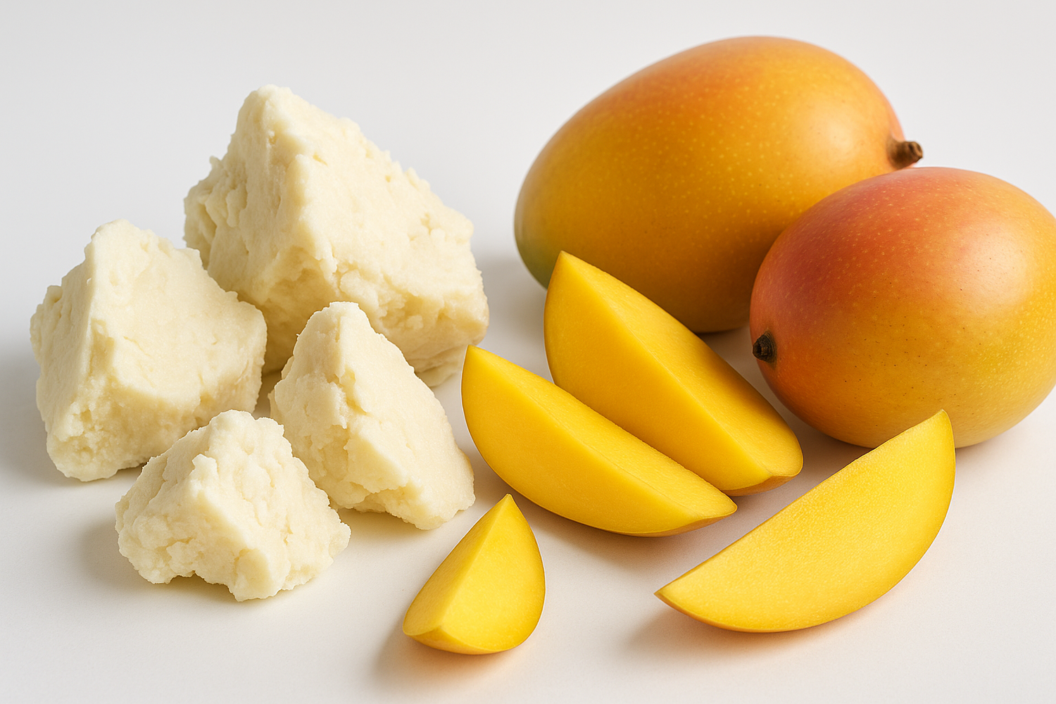 raw shea butter and mango